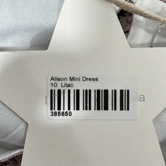 HAZEL Alison Lilac Flowy Lined Mini Dress Size Medium New - Picture 9 of 10